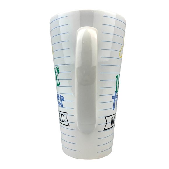 Coffee Mug Cup You Are the Best Teacher Tall Oversized Notebook Paper Pattern - Picture 3 of 7